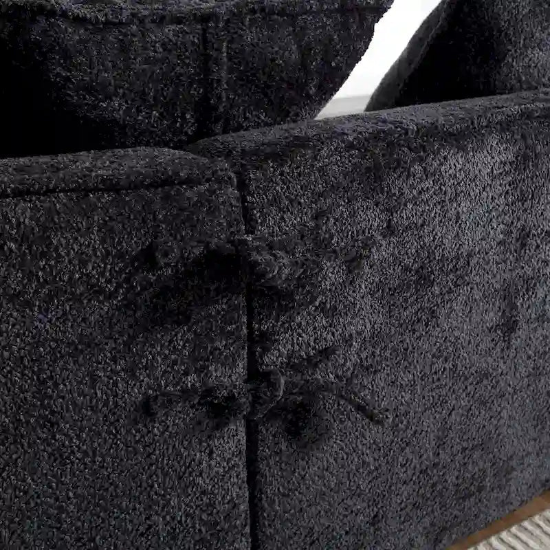 Divano oversize in bouclé a 3 posti per soggiorno