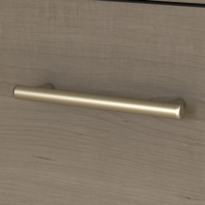 Scrivania a L da 72" con credenza superiore e contenitore