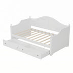 Letto a giorno in legno di dimensioni singole con cassetti