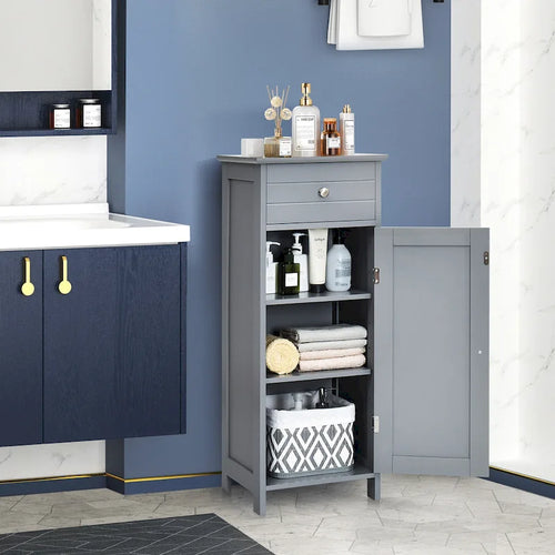 Costway Bathroom Floor Cabinet Storage Organizer Free-Standing with
