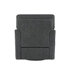 Poltrona a botte Accent con tasche laterali, girevole in ciniglia