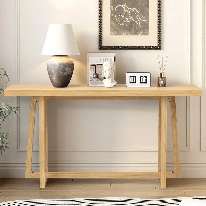 Elegante consolle da 60, tavolo d'ingresso rettangolare per esterni con struttura robusta per l'uso in corridoio