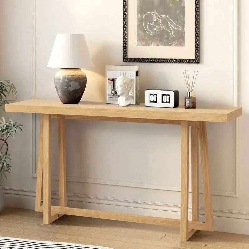 Elegante consolle da 60, tavolo d'ingresso rettangolare per esterni con struttura robusta per l'uso in corridoio