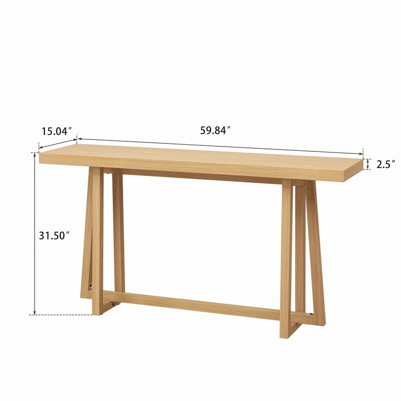 Elegante consolle da 60, tavolo d'ingresso rettangolare per esterni con struttura robusta per l'uso in corridoio