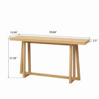 Elegante consolle da 60, tavolo d'ingresso rettangolare per esterni con struttura robusta per l'uso in corridoio