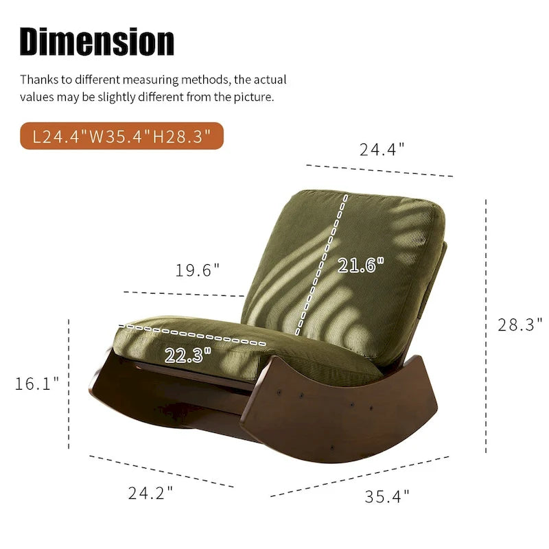 Comoda sedia a dondolo Glider - 24,20 x 35,40 x 28,30