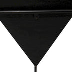 Tavolino d'appoggio in legno a piramide rovesciata geometrica con base in metallo - Nero o Bianco