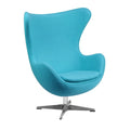 Poltrona reclinabile girevole in tessuto di lana Mid-Century Modern