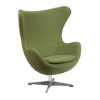Poltrona reclinabile girevole in tessuto di lana Mid-Century Modern