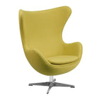 Poltrona reclinabile girevole in tessuto di lana Mid-Century Modern