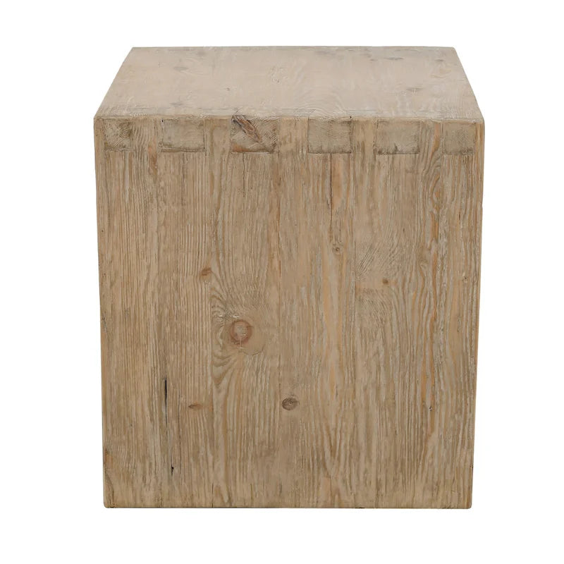 Tavolino a cascata con ripiano, effetto invecchiato naturale 22x22x24A
