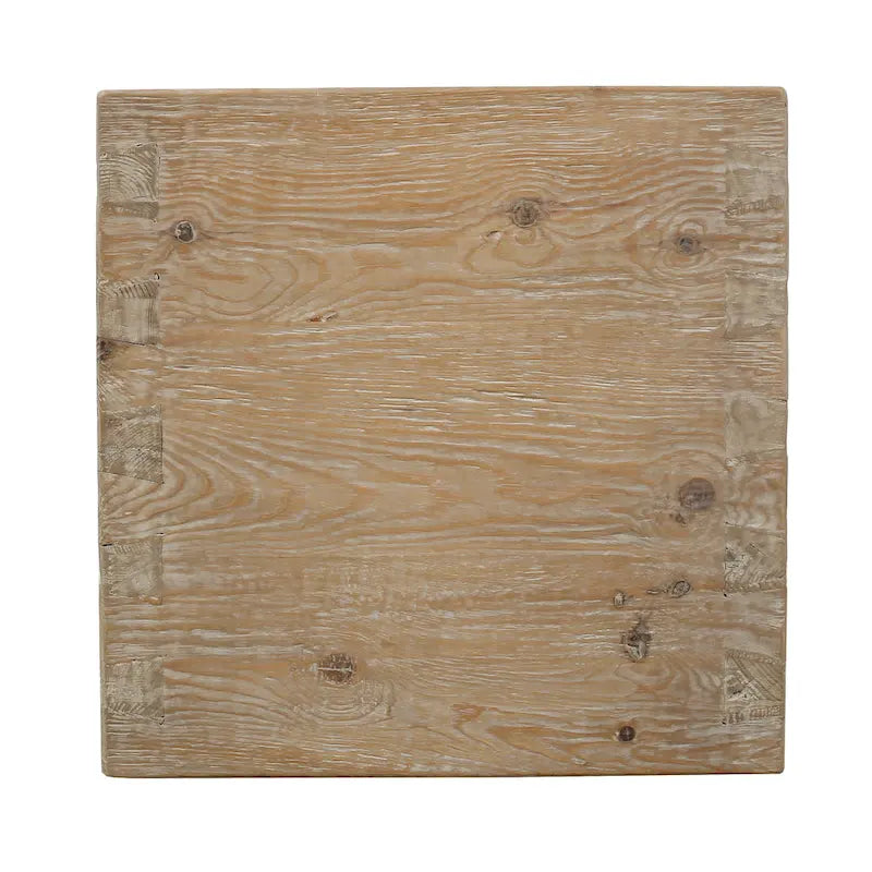Tavolino a cascata con ripiano, effetto invecchiato naturale 22x22x24A