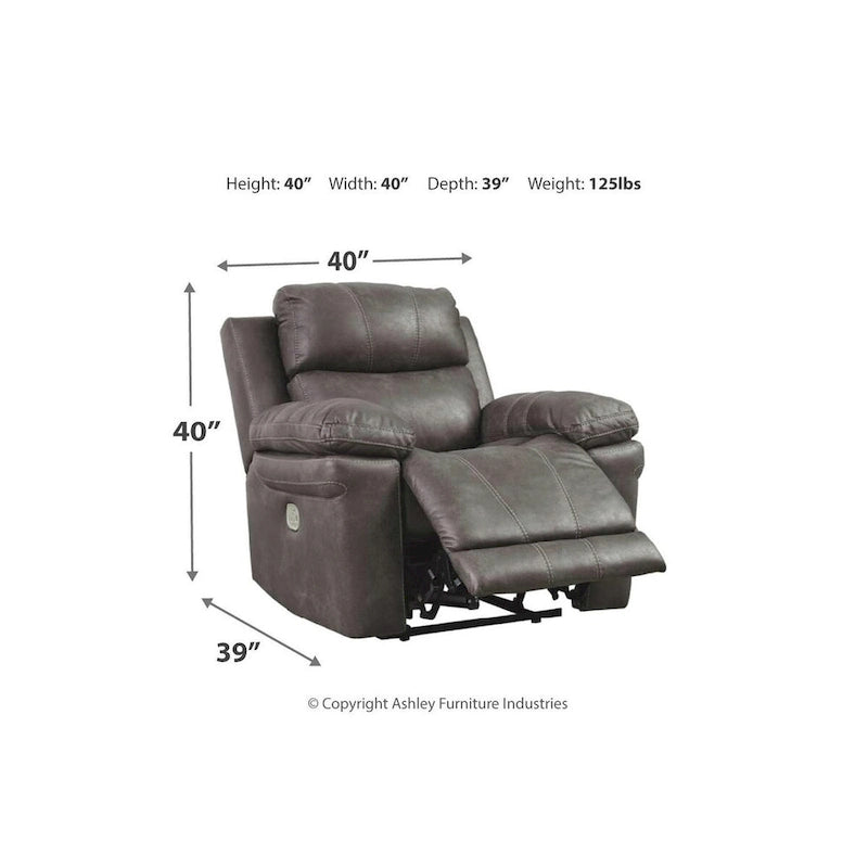 Recliner elettrica contemporanea con poggiatesta regolabile Midnight