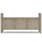 Panca contenitore per ingresso in legno massello, larga 112 cm - Larga 112 cm