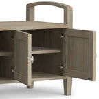 Panca contenitore per ingresso in legno massello, larga 112 cm - Larga 112 cm