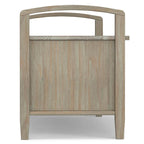 Panca contenitore per ingresso in legno massello, larga 112 cm - Larga 112 cm