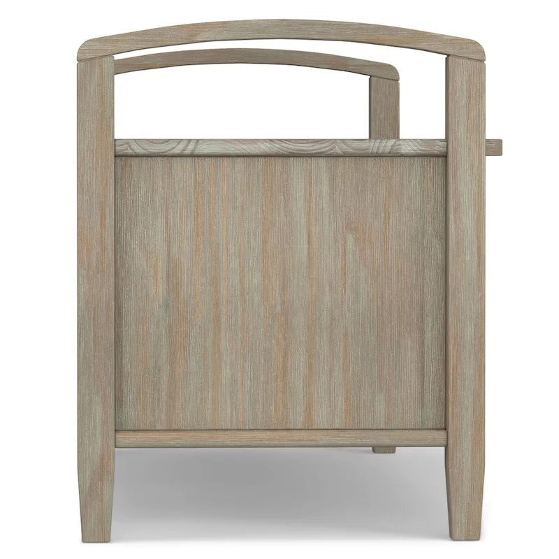 Panca contenitore per ingresso in legno massello, larga 112 cm - Larga 112 cm