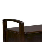 Panca contenitore per ingresso in legno massello, larga 112 cm - Larga 112 cm
