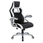 Sedia da gaming stile racing in similpelle e rete