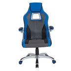 Sedia da gaming stile racing in similpelle e rete