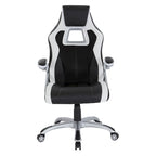 Sedia da gaming stile racing in similpelle e rete