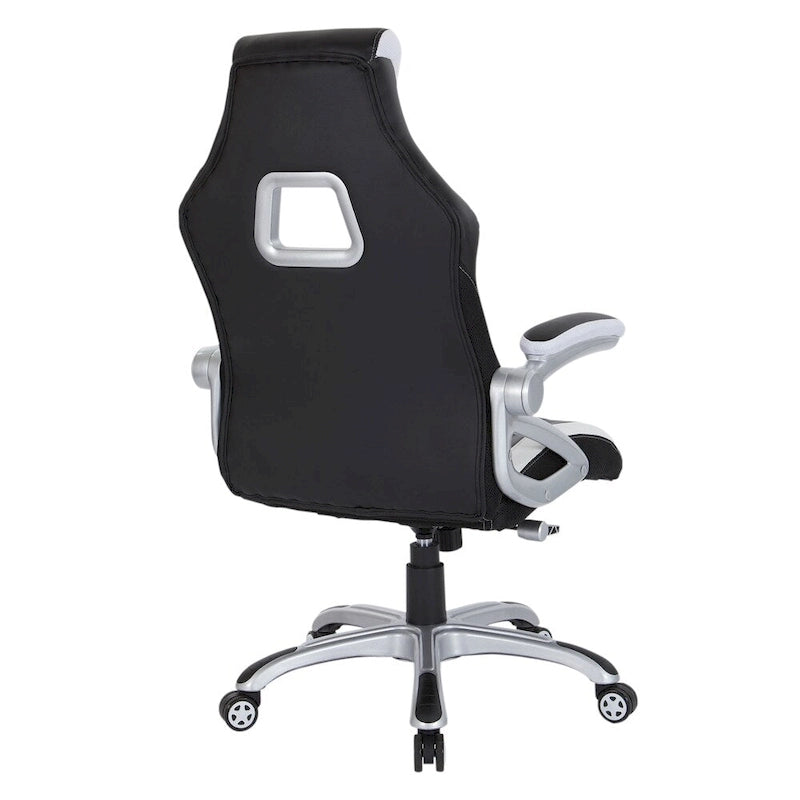 Sedia da gaming stile racing in similpelle e rete