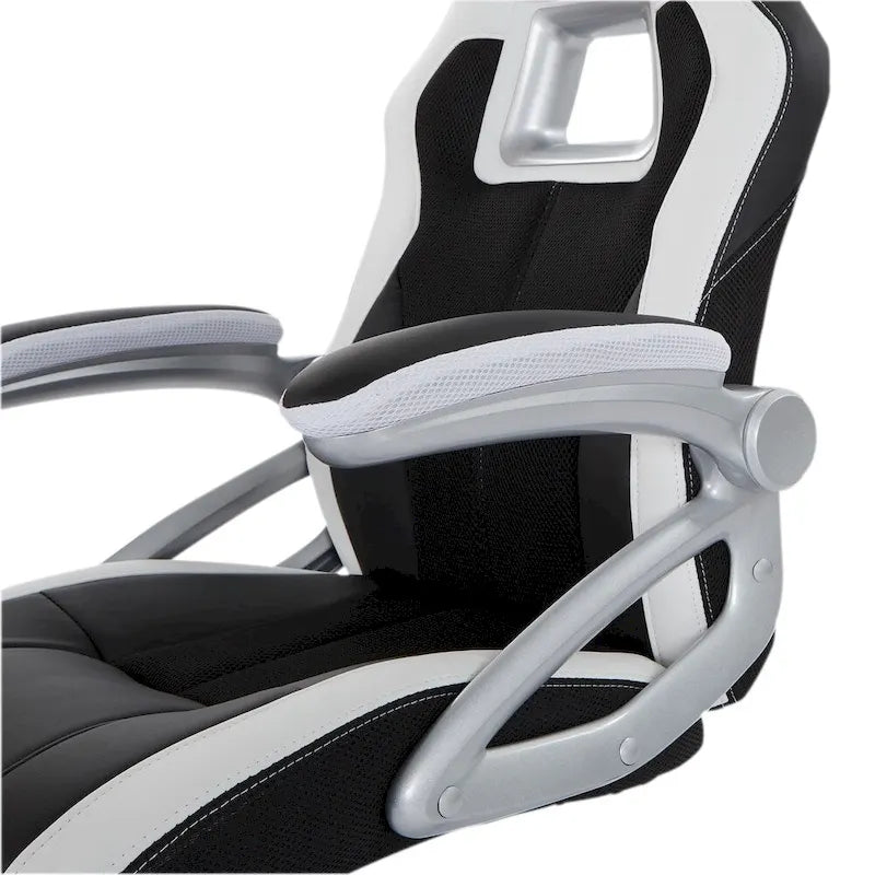 Sedia da gaming stile racing in similpelle e rete