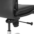 Sedia Direzionale Deluxe in Pelle Nera con Schienale Alto