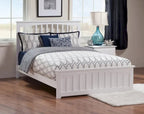 Mission Queen Foundation Bed Frame with Matching Footboard in White