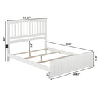 Base Letto Matrimoniale Queen con Pediera Abbinata in Bianco