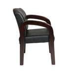 Sedia visitatori in legno finitura espresso