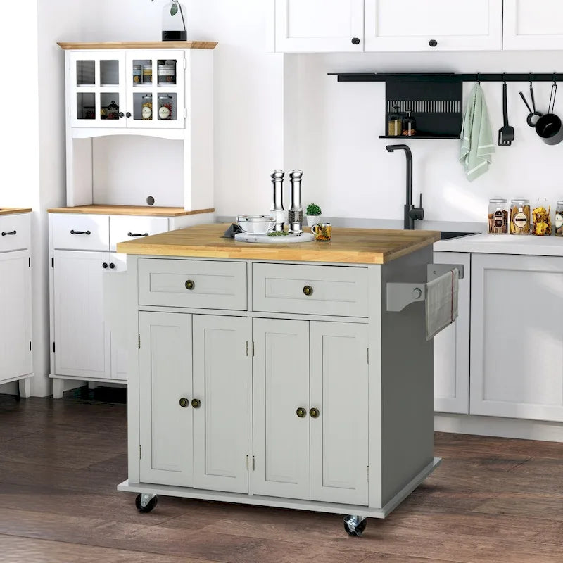 Carrello da Cucina Moderno con Rotelle e Portaspezie
