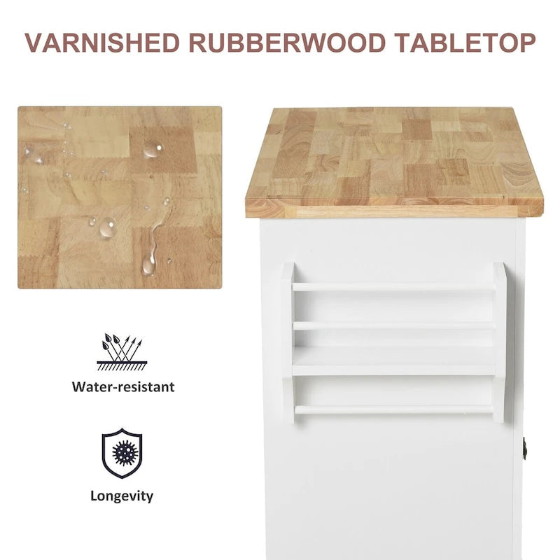 Carrello da Cucina Moderno con Rotelle e Portaspezie
