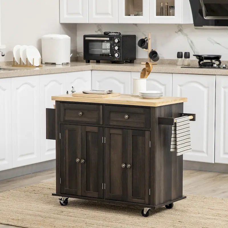 Carrello da Cucina Moderno con Rotelle e Portaspezie