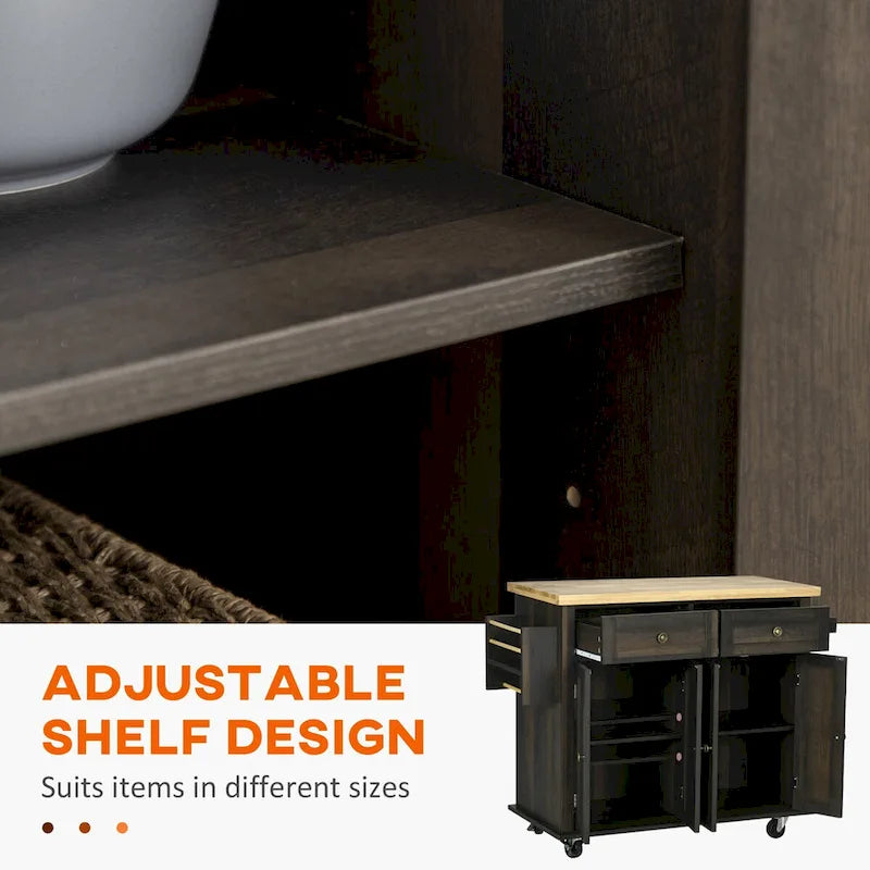 Carrello da Cucina Moderno con Rotelle e Portaspezie