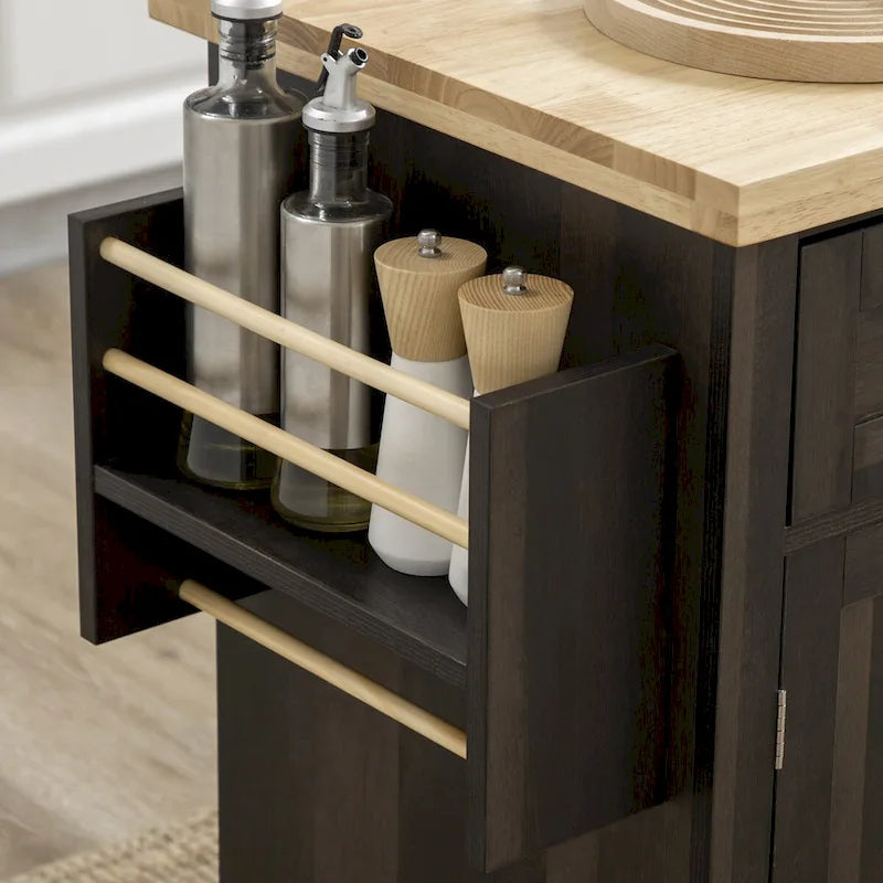 Carrello da Cucina Moderno con Rotelle e Portaspezie