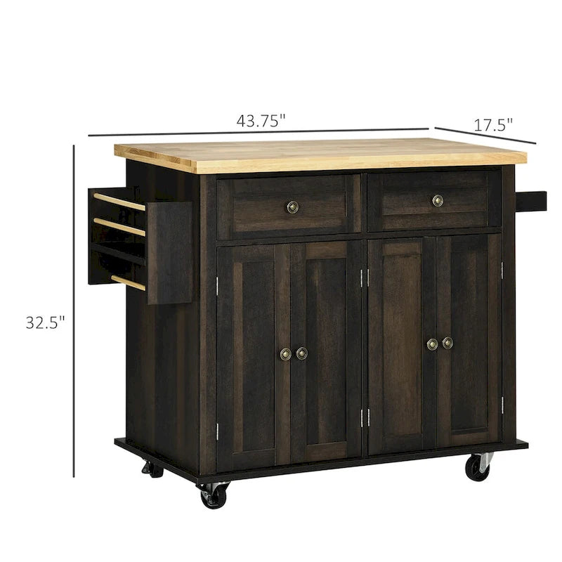 Carrello da Cucina Moderno con Rotelle e Portaspezie