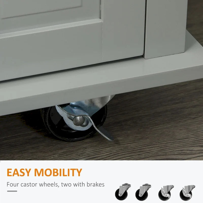 Carrello da Cucina Moderno con Rotelle e Portaspezie