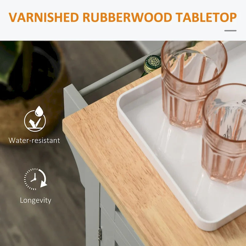 Carrello da Cucina Moderno con Rotelle e Portaspezie