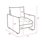 Poltrona moderna 83cm L Poltrona imbottita per soggiorno