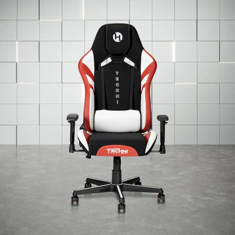 Sedia da gaming con cuscino poggiatesta integrato