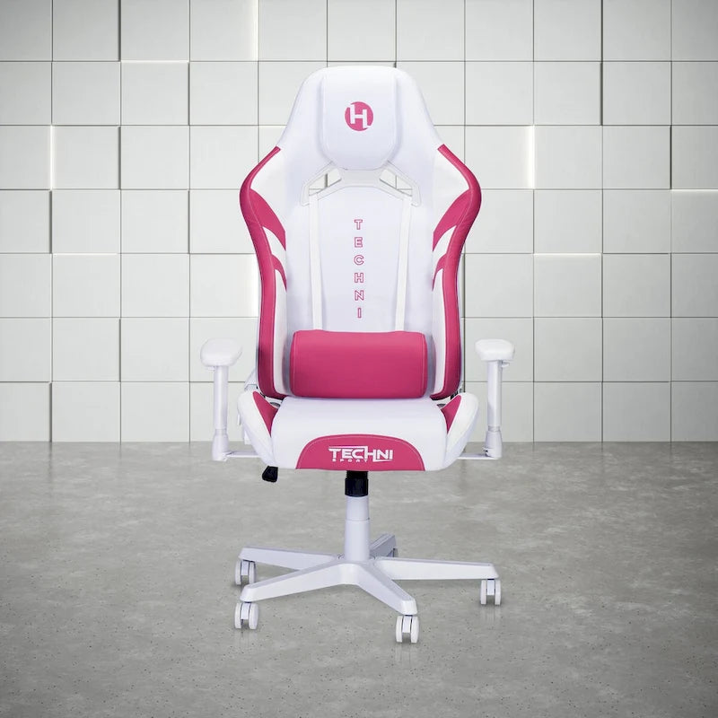 Sedia da gaming con cuscino poggiatesta integrato