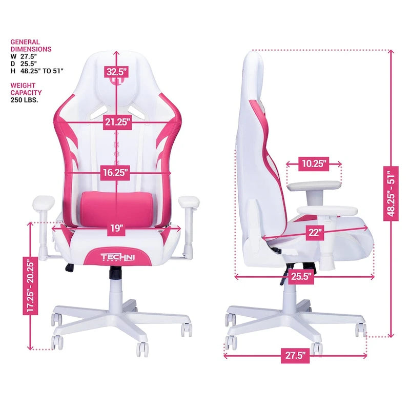 Sedia da gaming con cuscino poggiatesta integrato