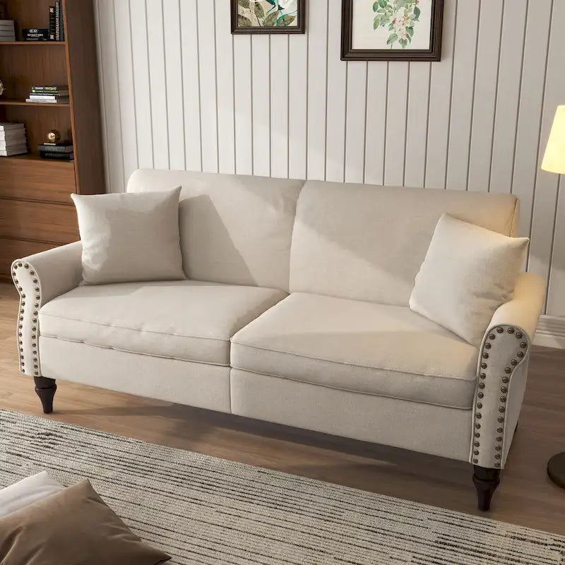 Divanetto moderno a 2 posti con borchie 73