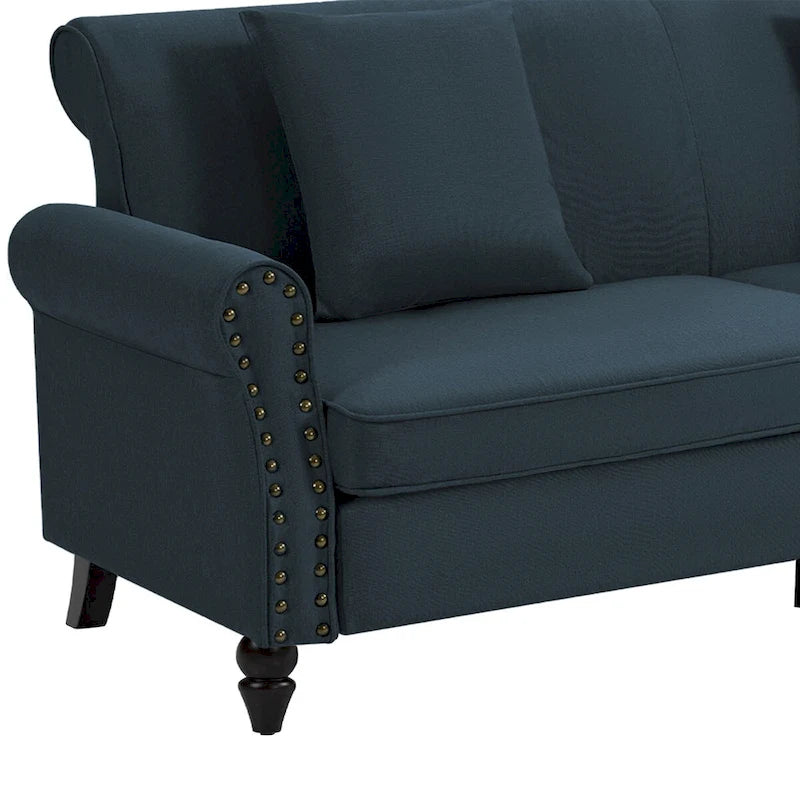 Divanetto moderno a 2 posti con borchie 73