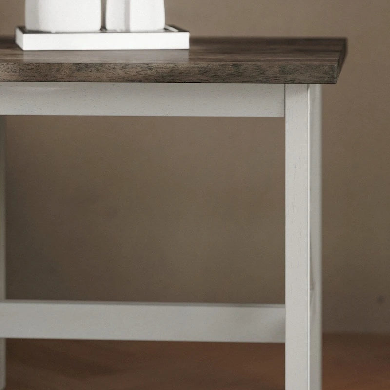 Tavolino tradizionale da divano in legno massello stile rustico